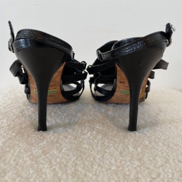 L.A.M.B. Gladiator Slingback Heels sz 8.5 - Picture 5 of 6
